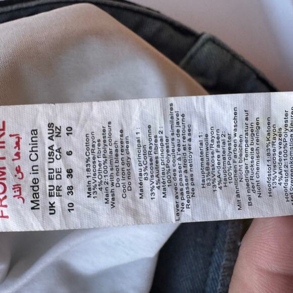 Bohoo Black lace overlay high rise straight leg pants dark coquette romance - Picture 9 of 9